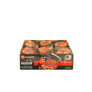 บะหมี่กึ่งสำเร็จรูป นงชิม ชิน แบล็ค คัพ 6 ซอง (101 กรัม) - Product Image 2