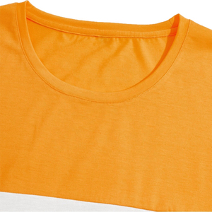 T-shirt à blocs de couleurs pour hommes, ensemble de 2 pièces de haute qualité, de haute qualité, ensemble de shorts grande taille pour hommes, haut d'été, pour le prix de gros personnalisé - Product Image 6