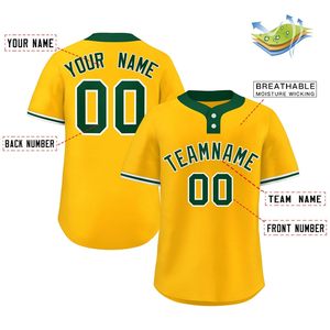 Maillot de Baseball personnalisé respirant à deux boutons pour hommes, uniforme de Baseball sublimé, fournisseur d'uniformes sportifs en gros - Product Image 2