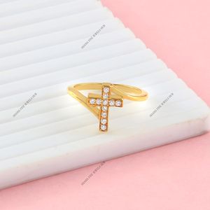925 Sterling <b>Silver</b> <b>Cross</b> Moissanite Gemstone <b>Ring</b> for Women Gold Plated <b>Cross</b> Finger <b>Ring</b> Womens Jewelry - Product Image 3