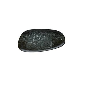 Assiette de service rectangulaire en porcelaine noire minimaliste Cosmos 36 cm avec une capacité de 400 cc - Product Image 2