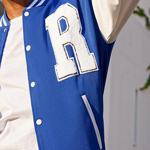 New High Quality Varsity <b>Jacket</b> For Men Rib knit Neck Embroidered Pattern Letterman College <b>Baseball</b> <b>Bomber</b> <b>Jacket</b> For Winter - Product Image 4