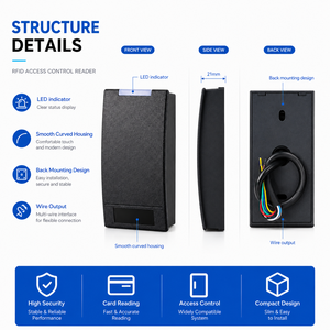 Système <span class=keywords><strong>de</strong></span> contrôle d'accès intelligent pour porte, lecteur <span class=keywords><strong>de</strong></span> <span class=keywords><strong>cartes</strong></span> RFID EM 125Khz <span class=keywords><strong>de</strong></span> proximité pour la sécurité des portes <span class=keywords><strong>de</strong></span> bureau - Product Image 3
