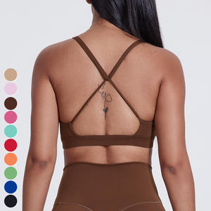 Soutien-gorge de sport à col en U pour femmes de haute qualité pour Gym Fitness Top Workout Yoga Set Cross Back Underwear for Sports - Product Image 5