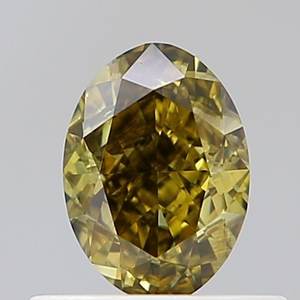 Diamante Ovalado de 0.56ct VS1, Color Amarillo Intenso, Cultivado en Laboratorio - Product Image 1