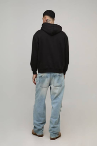 Sudadera de Lujo para Hombre, Personalizada con Relieve, 100% Algodón, Corte Regular, Talla XL, Ropa de Invierno, Felpa Lisa Teñida, Transpirable - Product Image 5