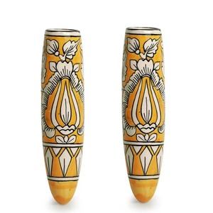 Gran oferta de jarrones magnéticos de cerámica, Juego de 2 perfectos para exhibir flores frescas o secas en espacios pequeños, disponibles al mejor precio - Product Image 6