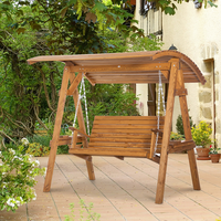 Meubles d'extérieur Offre Spéciale du Vietnam-Balançoire de jardin 2 places Chaise balançoire en bois Mobilier de banc hamac d'extérieur