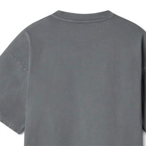 Camiseta Personalizable para Hombre, Corte Holgado, Estilo Urbano, Algodón Peinado, Cuello Pequeño, Hombros Caídos, Color Blanco, en Existencia - Product Image 6