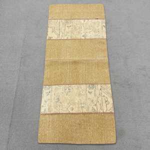 Tapis turc 1,6 x 3,9 pieds, petit tapis vintage, tapis à motifs floraux marron - Product Image 1