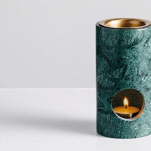 Quemador de Incienso de Mármol Natural, Portavelas con Inserto de Metal, Difusor de Piedra Hecho a Mano, Quemador de Velas para Decoración del Hogar y Meditación - Product Image 4