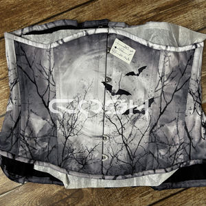 Corset Gothique en Satin pour Halloween avec Imprimé Lune Pleine et Chauves-souris, Corset Amincissant la Taille, Fournisseur de Corsets en Gros Pakistan - Product Image 3