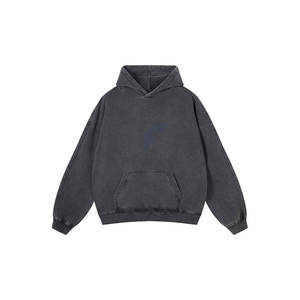 Mens Oversized Pullover Hoodie Winter Embroidered Color Blocking Preppy Streetwear Cotton Vintage Hooded Sweatshirt Casual - Product Image 1