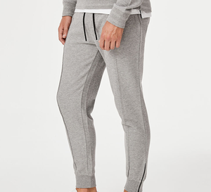 Pantalones Deportivos de Algodón para Hombre, Color Gris, Estilo Vintage, Lavado Ácido, con Cordón Elástico, Bolsillos Laterales, Tejido de Punto Medio, para Otoño - Product Image 3