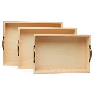 Bandeja de servicio de madera de diseño antiguo con mango de hierro chapado en oro Almohadillas y esteras al por mayor de la mejor calidad - Product Image 2