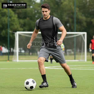 ชุดเสื้อฟุตบอลแบบกำหนดเอง กางเกงขาสั้น แห้งเร็ว ระบายอากาศได้ดี น้ำหนักเบา ชุดกีฬาสำหรับทีม ชุดฝึกซ้อม ผ้าโพลีเอสเตอร์ทนทาน สำหรับทุกเพศ - Product Image 6