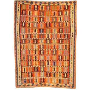 ABC Rugs Kilim Rug Colorful <b>Wool</b> Cotton Carpet Traditional Design Artisan <b>Crafted</b> Area Rug Vintage Home Decor Handwoven Textile - Product Image 1