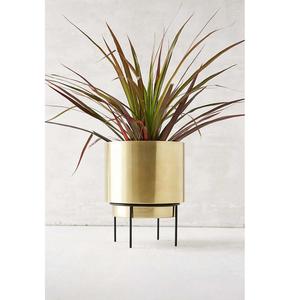 Pot de fleurs moderne en métal noir pour la décoration de jardin d'intérieur, décoration de luxe pour la maison, hôtel, restaurant - Product Image 2