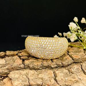 Anillo de Boda de Lujo Cristiano para Mujer, con Diamante Natural de Corte Brillante Redondo, Oro Sólido de 14K, Engaste de Garras, Marca STAR JEWELRY - Product Image 4