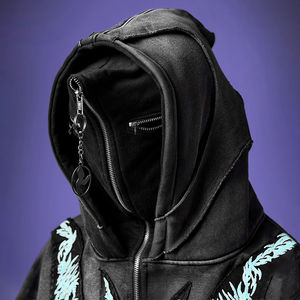 เสื้อฮู้ดดี้ผู้ชายแบบสตรีทแวร์คุณภาพสูง ปักลายแบบวินเทจ ทำสีซีดแบบฟอกกรด พิมพ์ลาย ปักลายตามสั่ง OEM - Product Image 3