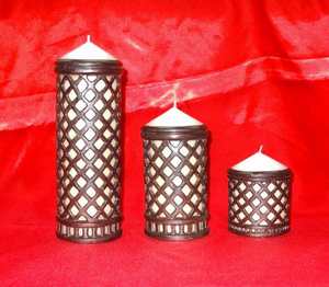 Bougie Pot Vide En Verre avec Couvercle En Bambou En Gros Coloré Givré Ambre Noir Clair Valentine Imprimé À La Main Soie Cylindre Métallique - Product Image 5