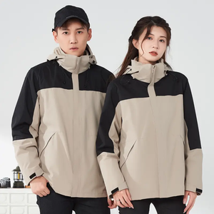 Veste de randonnée personnalisée pour hommes Veste imperméable Manteau coupe-vent respirant Veste d'extérieur à coque dure de haute qualité avec capuche complète - Product Image 1