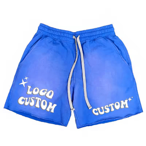 OME Service cordon de serrage déchets hommes lavage à l'acide court adulte hommes été athlétique respirant lavage à l'acide Shorts avec bouffée imprimé - Product Image 2