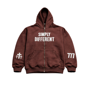 Sudadera con Capucha Unisex Extra Grande, 100% Algodón, Forro Polar Marrón, Secado Rápido, Estilo Urbano, para Gimnasio y Uso Invernal - Product Image 5