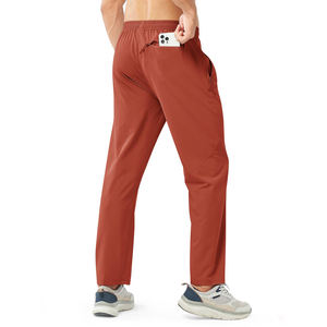 กางเกงผู้ชายแนวสตรีทเอวยางยืดมีกระเป๋าหลายกระเป๋ากางเกงผ้าถักสีทึบออกแบบได้ตามต้องการ - Product Image 6