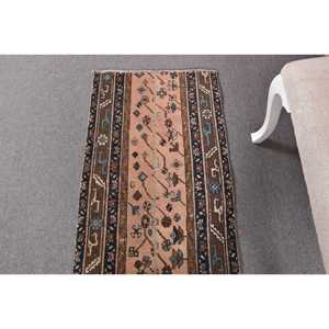 พรมวินเทจ ขนาด 2.1x6.1 ฟุต สีน้ำเงิน-น้ำตาล ลายปะติดปะต่อ ทำจากขนสัตว์ พรมตุรกี - Product Image 4