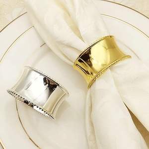 Good Quality Aluminium Napkin Ring Antique Design Silver Color Napkin Ring for Restaurant and <b>Wedding</b> Use - Product Image 1