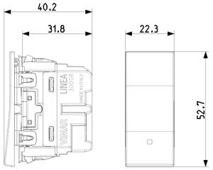 Interrupteur à bouton-poussoir 10A 1 pôle NO blanc |   Interrupteur momentané modulaire professionnel pour le contrôle des relais et des sonnettes - Product Image 3