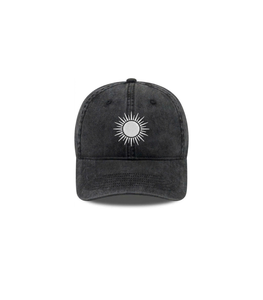 Casquette de baseball vintage formelle brodée 6 panneaux en coton délavé style streetwear, casquette de papa classique avec fermeture métallique réglable et visière incurvée - Product Image 2