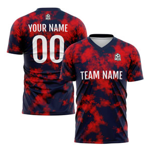 Camisetas de Fútbol Personalizadas con Logotipo, de Manga Corta, Secado Rápido, Transpirables, Cuello en V, para Adultos, Nombre del Equipo, Número, Elásticas en Cuatro Direcciones - Product Image 2