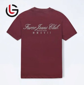 Meilleur été printemps automne marron blanc uni Logo personnalisé nouveau Design hommes T-Shirts 100% coton tissu 180 GSM motif solide - Product Image 3