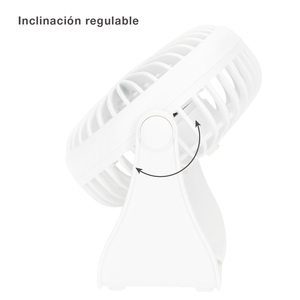 Mini ventilatore da dessert ricaricabile USB, bianco, 3W, 15cm (GSC 300010019) - Product Image 2
