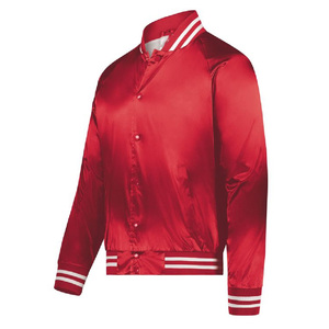 Nuevas chaquetas de seda para hombre a la moda, logotipo personalizado, chaqueta universitaria de satén de béisbol Letterman, chaquetas para hombre - Product Image 5