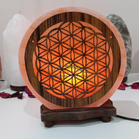 Lámpara de Sal del Himalaya Artística 3D Tallada a Mano, Ecológica, de Calidad Premium, Certificada ISO, Marca JOBAK, con Logotipo Personalizado, Diseño Love Feng