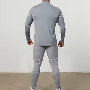 Pull-over à col rabattu vierge avec logo personnalisé Sweat-shirt à capuche surdimensionné à col zippé et col montant Sweat-shirt à fermeture éclair pour hommes - Product Image 5