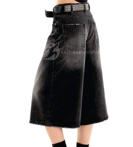 New Arrival <b>Women's</b> High Quality Mid Waist Denim <b>Shorts</b> Regular Fit <b>Long</b> Length 100% Cotton Quick Dry Summer Customized Logo Hip - Product Image 2