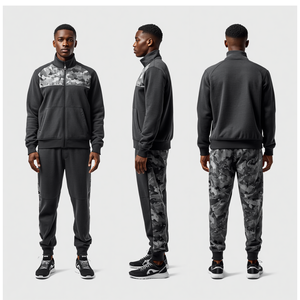 Ensemble de survêtement pour homme, veste zippée intégrale et pantalon, pour le fitness, les sports et le confort quotidien - Product Image 3