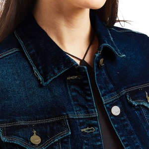 Veste en jean pour femmes à manches longues à la mode nouvelle arrivée Design tendance prix de gros - Product Image 2