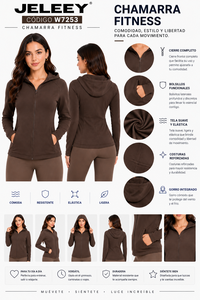 Veste en polaire softshell imperméable à capuche beige pour femme avec fermeture éclair et poches avant, coupe classique, pour toutes les saisons - Product Image 1