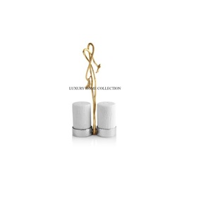 Ensemble de salière et de poivrière en acier au look novateur avec mécanisme de broyage réglable et esthétique moderne - Product Image 1