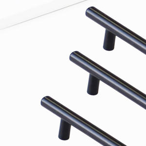 Poignée de meuble moderne en alliage de zinc, durable, noir mat, écologique, minimaliste, pour cuisine, salle à manger, salle de bain, tiroir - Product Image 3