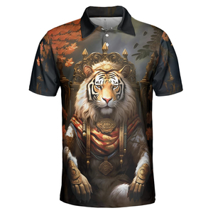 Polo de hombre de manga corta de secado rápido impreso por sublimación con logotipo personalizado para hombre y mujer - Product Image 1