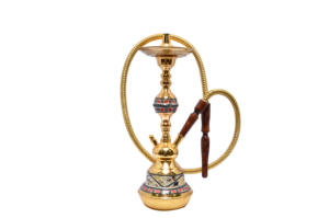 Auténtico Set de Shisha Khalil Mamoon Egipcio Hecho a Mano con Mosaico Dorado Mini y Manguera (51 cm) - Product Image 6