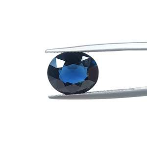 Saphir bleu naturel de Madagascar non chauffé 5,95 carats, pierre précieuse en vrac, taille brillant, taille émeraude, rectangle, couleurs gris clair - Product Image 5