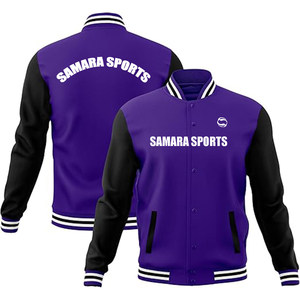 Varsity Jacket Hombres con mangas de cuero-Casual High School Letterman Baseball Bomber Chaquetas para hombres - Product Image 1