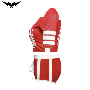 Uniforme de pom-pom girl 2025 nouveautés Uniformes de pom-pom girl avec strass, logo personnalisé par sublimation, broderie à bas quantité minimale de commande - Product Image 5